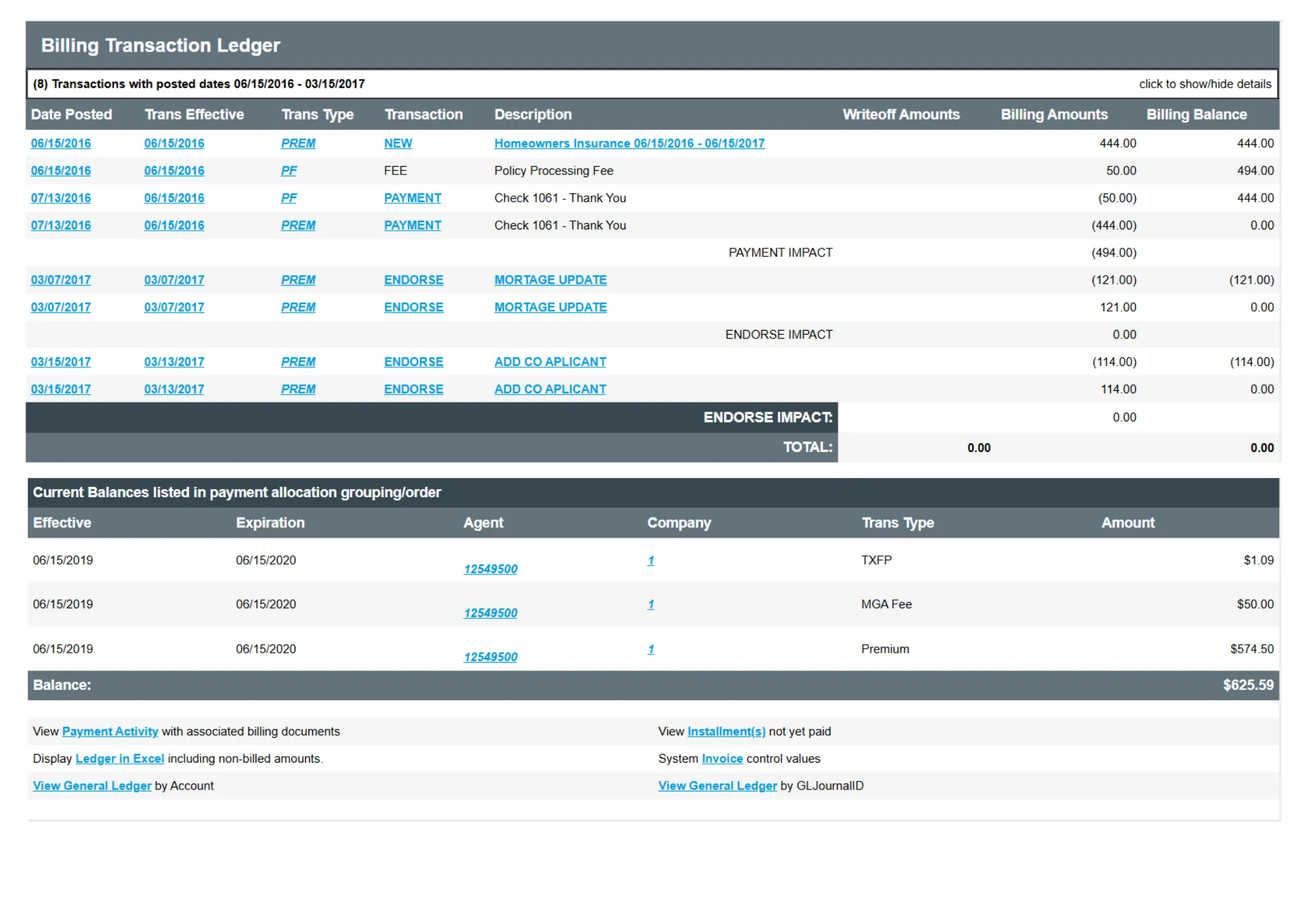 ISi Insurance Billing and Accounting Features